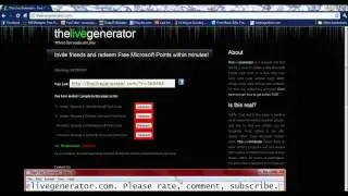 To Get Free Xbox LIVE And Microsoft Points,  Share Your thelivegenerator.com Referral Links Here