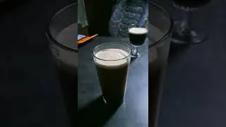 Hymer life KJB - Having a pint of Guinness in the campervan