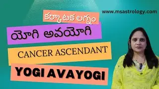 Karkataka Lagna Yogi Avayogi. #MSAstrology #MSAstroacademy #cancerlagna #yogiavayogi
