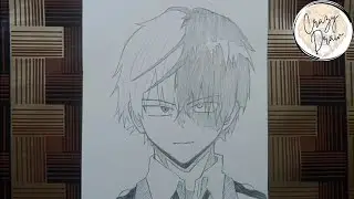 🔥 Shoto Todoroki Drawing | Step by Step Tutorial | My Hero Academia Art #CrazyDraw #shototodoroki 