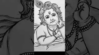 Art Is Not A Waste Of Time | Krishna Drawing Status Video #art #krishna #drawing