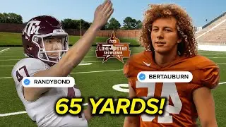 Randy Bond vs. Bert Auburn 65-Yard Kicker Challenge! (Texas vs. Texas A&M)