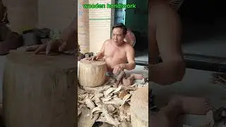 Crafting a Traditional Wooden Drum from Scratch 112 #shorts #crafting #traditionalcrafts #woodendrum