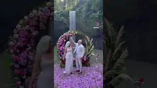 Vow renewal near Tibumana waterfall organized by @wedbali