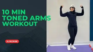 10min toned arms workout|with dumbbells(biceps,triceps,sholders)