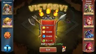Castle Clash F2p Insane Dungeon 7(1-10) 3 Flames