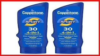 Coppertone SPORT Sunscreen SPF 30, Water Resistant Sunscreen Lotion, Broad Spectrum SPF 30 Sunscreen