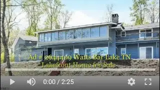 2644409 Watts Bar Lake Lakefront Home For Sale