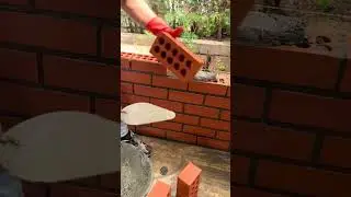Brick lying ASMR #asmrconstruction #construction #constructionchannel #plasterwall