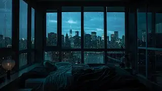8-Hour Urban Rain Ambience 🎶 Tranquil Sleep and Deep Relaxation