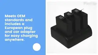 GoPro HERO5 Black Replacement Battery (2-Pack, 1220mAh) and Triple Charger