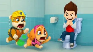 OMG! RYDER.. Open The Toilet Now! SKYE Please Don't Give Up! | Funny Stories | Paw Patrol