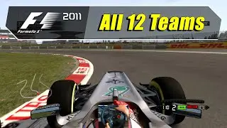 F1 2011 (PS3) - Driving All 12 Teams/Cars - Wheelcam (4K@60)