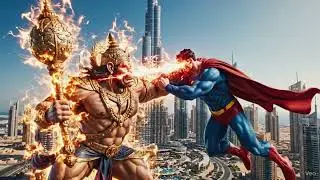 Superman vs hanuman batman fiting scenes #batman #sitarama 