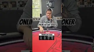Online: 9999 hands per hour. Live: 2 hands, 5 life stories. #poker #pokervlog