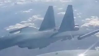 Su-35S fighters coming back from Syria