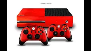 Xbox One with Controller | Red Chrome Full Skin Wrap Vinyl Decal Full Installation Tutorial