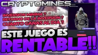 ✅CRYPTOMINES CUANTO ES LA MINIMA INVERSION, CUANTO GANAS AL DIA Y CUAL ES TU ROI !!