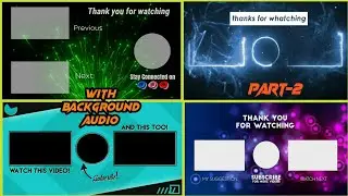 Top 5 endscreen for youtube videos with background audio // outro template // copyright free