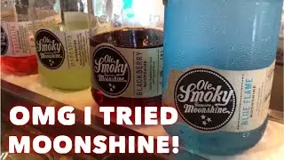 OMG I TRIED MOONSHINE! | The Ole Smoky Moonshine company at The Island in Pigeon Forge TN! (2018)