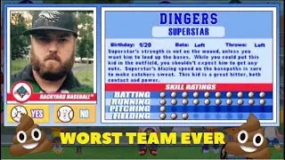 I made THE WORST Backyard Baseball Team EVER - Backyard Baseball 2003