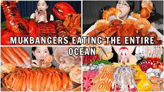 mukbangers eating the ENTIRE ocean | mukbang compilation | asmr eating sounds