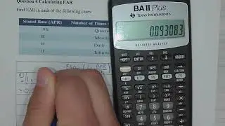 Question 5.4 - Calculating EAR (Effective Annual Rate)