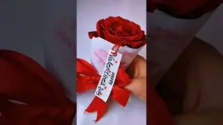 Last Minute Valentine's Gift idea | Real Rose Craft 🌹💕#vdaygifts #shorts #trending #valentinesday