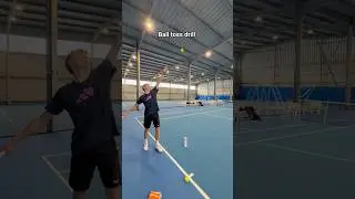 Serve ball toss drill with Felix Balshaw (ATP No 628 🇫🇷) #tennis