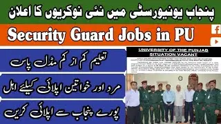 University of Punjab Jobs | Security Guard Jobs 2025 | PU Security Guard Jobs | How to Apply Online 
