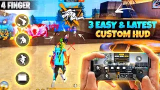 ⚡BEST 4 FINGER CUSTOM HUD IN FF 🔥| BETTER THAN PC | 4 FINGER CUSTOM HUD FREE FIRE | GAMER GURUJI ❤️⚡