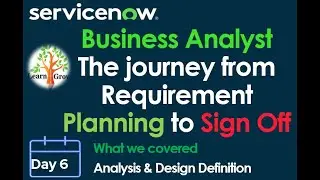 Business Analyst Journey from Requirement Planning to Sign Off:  Analysis and Design Definition