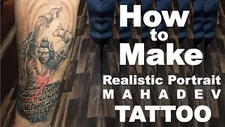 How to make Realistic Tattoo|Shiva With Mantra|Realistic Shiva Tattoo#mahadev#bholenath#trending