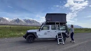 Tour Jeep Wrangler Camper ready to rent for off grid overlanding in Alaska.