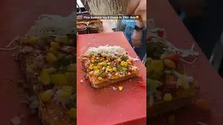 Veg & Cheese Pizza Sandwich🤤❤️#youtubeshorts #trending #viralvideo #pizza #sandwich #cheese
