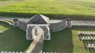 Drone Over Ypres Salient&ndash;Tyne Cot Cemetery After the Rain #YpresSalient #TyneCotCemetery #WW1History