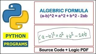 Python Program to Find algebra formulas (a-b)2 =a2 + b2 - 2ab