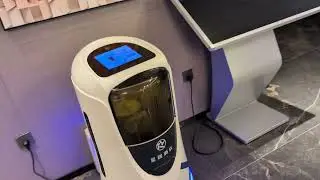 Delivery robot in Chinese hotel