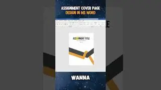 Assignment cover page in Ms Word || Sir Jabir Tesla Computer Institute