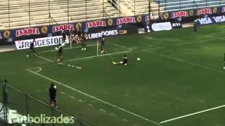 Entrenamiento de Tigres, rival de Emelec, en el estadio Jocay.