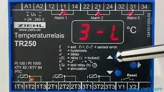 ZIEHL TR250 - sensor parameterization