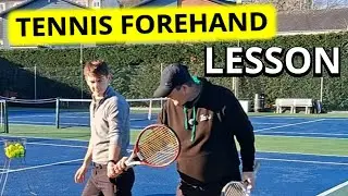 Tennis - footwork & forehand lesson #tennis #tenniscoaching #tennistechnique #tennisforehand