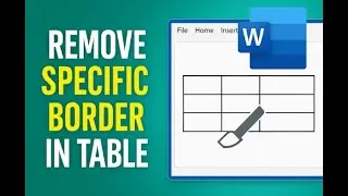 🧩 Remove Specific Table Borders in MS Word | Create Merged Cell Look Without Merging! 🔥