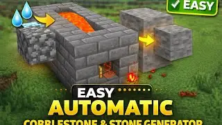 EASY AUTOMATIC COBBLESTONE / STONE GENERATOR | MINECRAFT 1.21+  #minecraft2026 #cobblestonegenerator