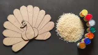 Unique Peacock Wall Hanging Craft Idea | Best out of waste cardboard | Home Decoration Ideas 