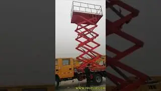 ISUZU 10 meters scissor aerial platform lift truck