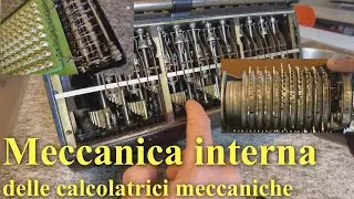 Meccanismo interno e principio di funzionamento delle calcolatrici meccaniche