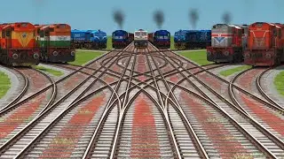 9 Trains Run Backward At Bumpy Higher Graphics Railroad Tracks | indian railways | train journey
