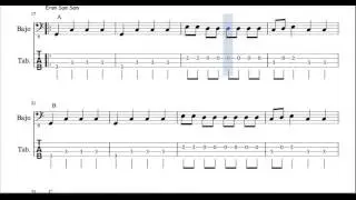 16 of 30 Popurri Mix Tab for Electric Bass Canon Form Lego Diego Eram Sam Sam