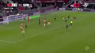 Bas Dost Struck By Heart Attack during AZ vs N.E.C. game in the Dutch Eredivisie !!!
